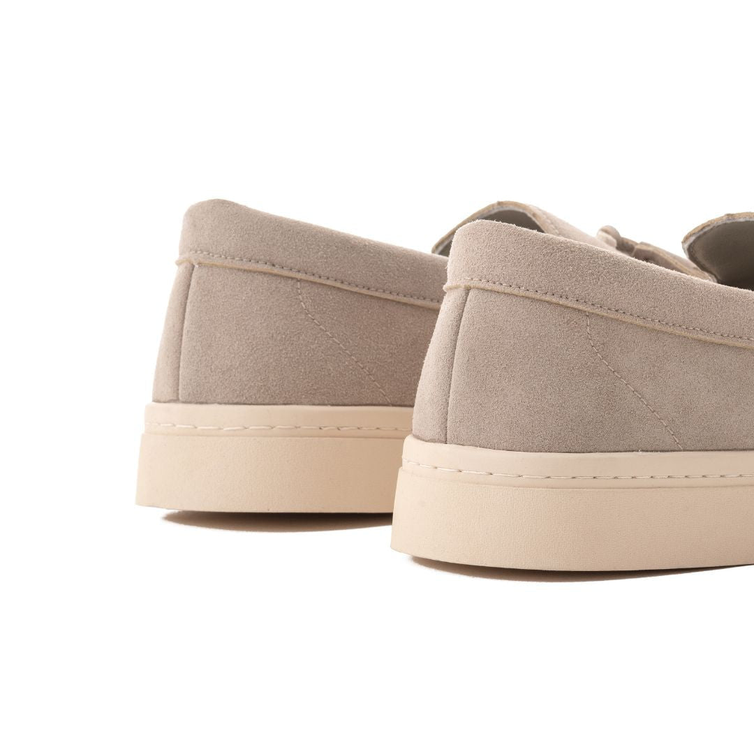 ZARA Leather Moccasin With Tassels 2206-120-GRY