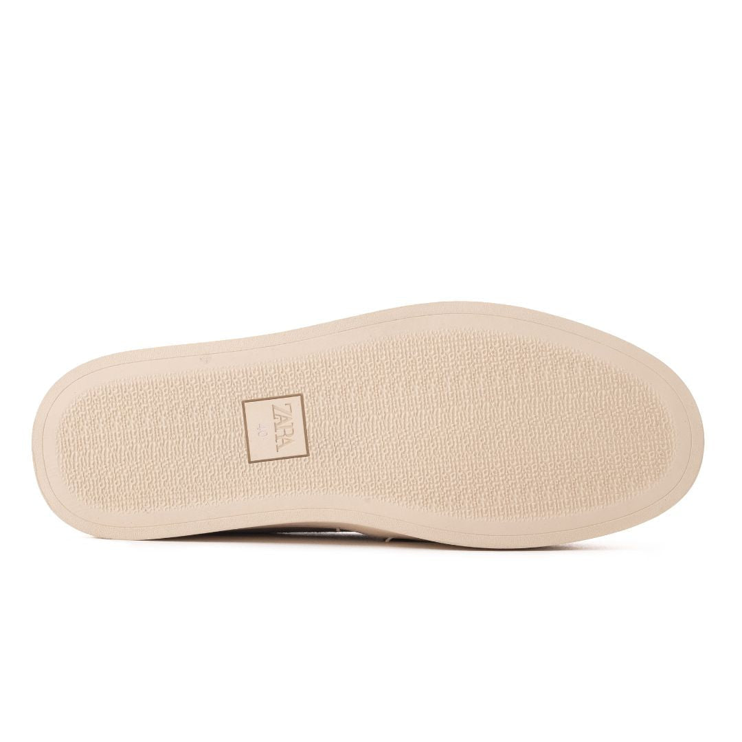 ZARA Leather Moccasin With Tassels 2206-120-GRY