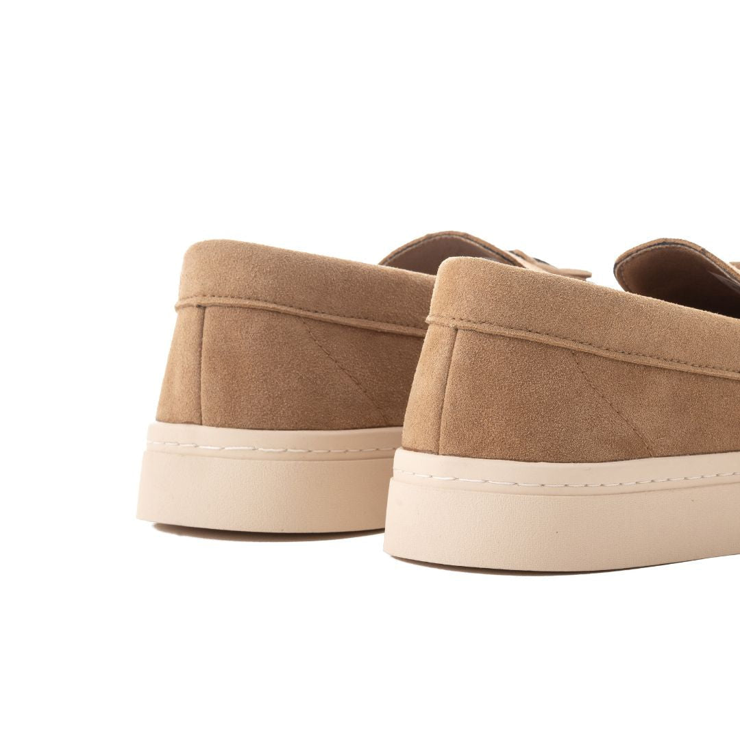 ZARA Leather Moccasin With Tassels 2206-120-TAN