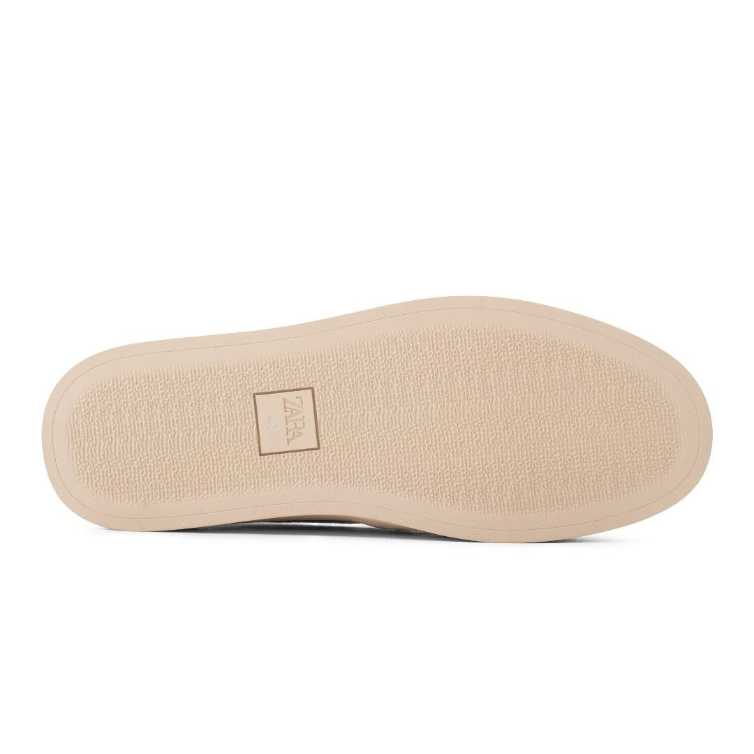 ZARA Leather Moccasin With Tassels 2206-120-TAN