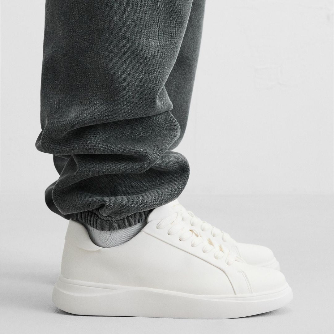 ZARA MONOCHROME CHUNKY SOLE SNEAKERS 2201-520-WHT