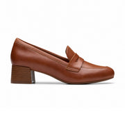 Clarks Iridessa Sky Dark Tan Leather- TAN