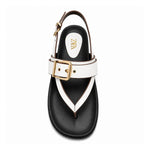 ZARA  Flat Slider with Buckles Sandals Women 1615-015 - WHT
