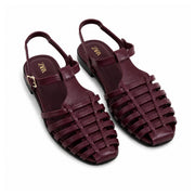 ZARA Braided Leather Sandals Women 1615-019 - BUR