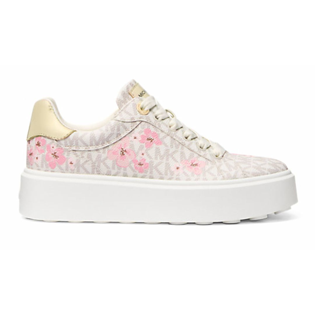 Michael Kors Romey Floral Signature Logo Platform Sneaker - CRM