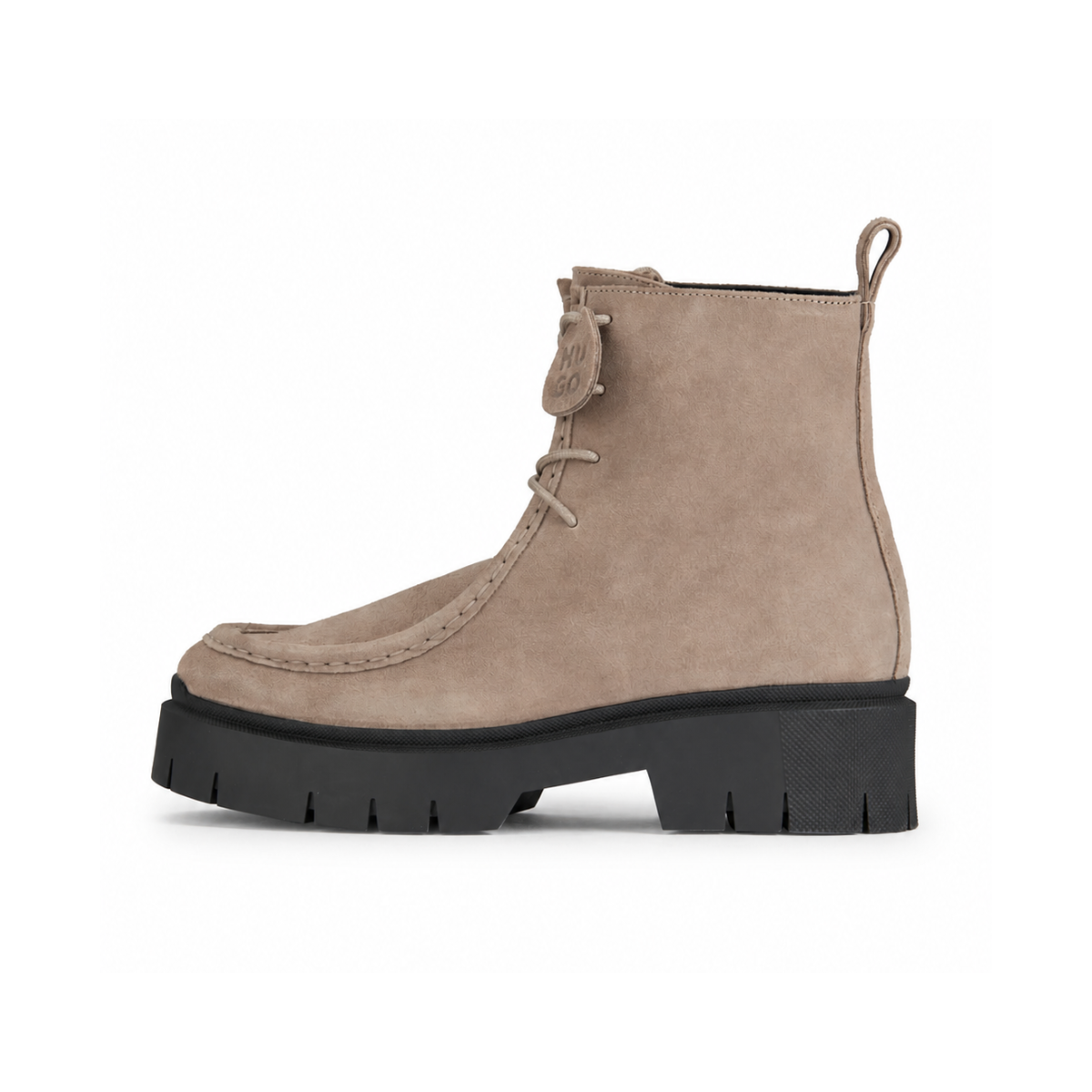 HUGO BOSS Lace-up suede boots Women 50552723 - BEG