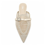 ZARA parkly Rhinestone Flat Sandals Women 1615-011-CRM