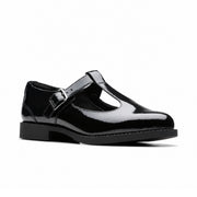 Clarks Tapa Hope Youth Black Patent Women - BLK