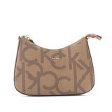 Calvin Klein Brand Print Shoulder Bag Women - TAN