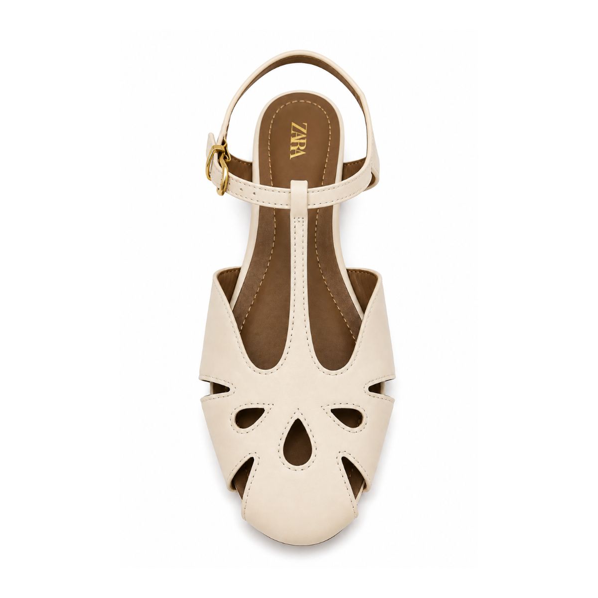 ZARA Leather Crab2 Sandals Women 1615-023 - CRM