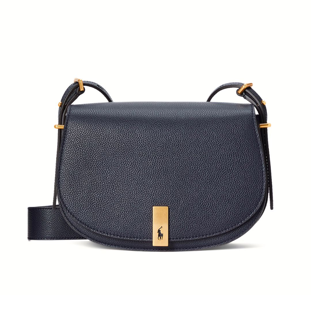 POLO RALPH LAUREN Polo ID Leather Saddle Bag - NVY