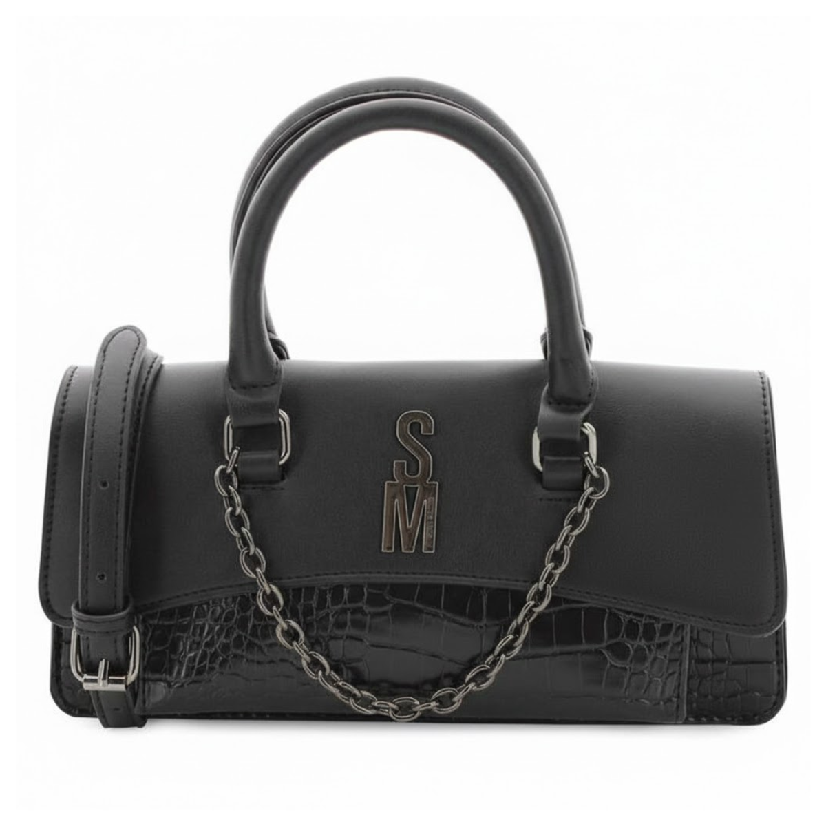 Steve Madden BYOKO Top Handle With Chain Shoulder Bag Women -BLK