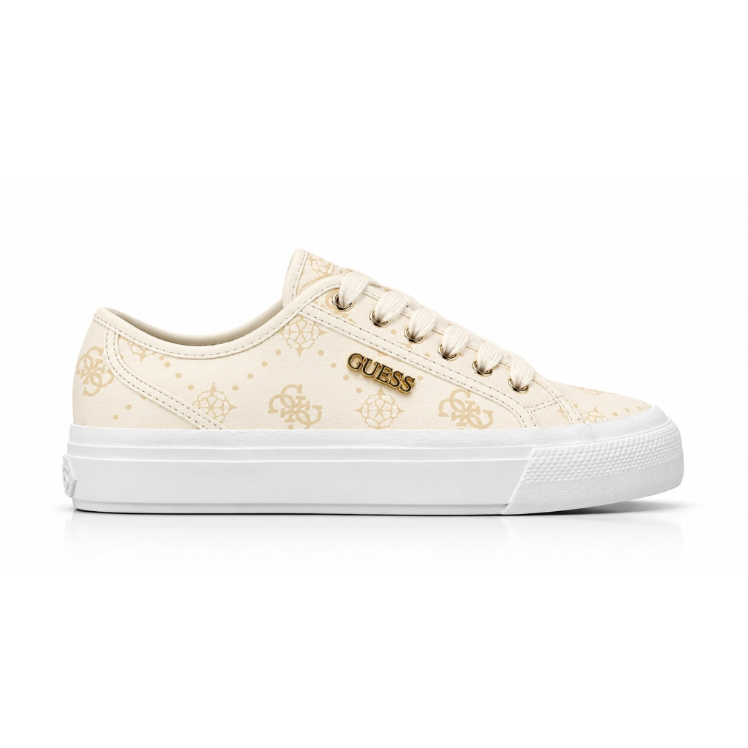 GUESS Jelexa 4G Logo Leather Sneakers Women - OFFWHT