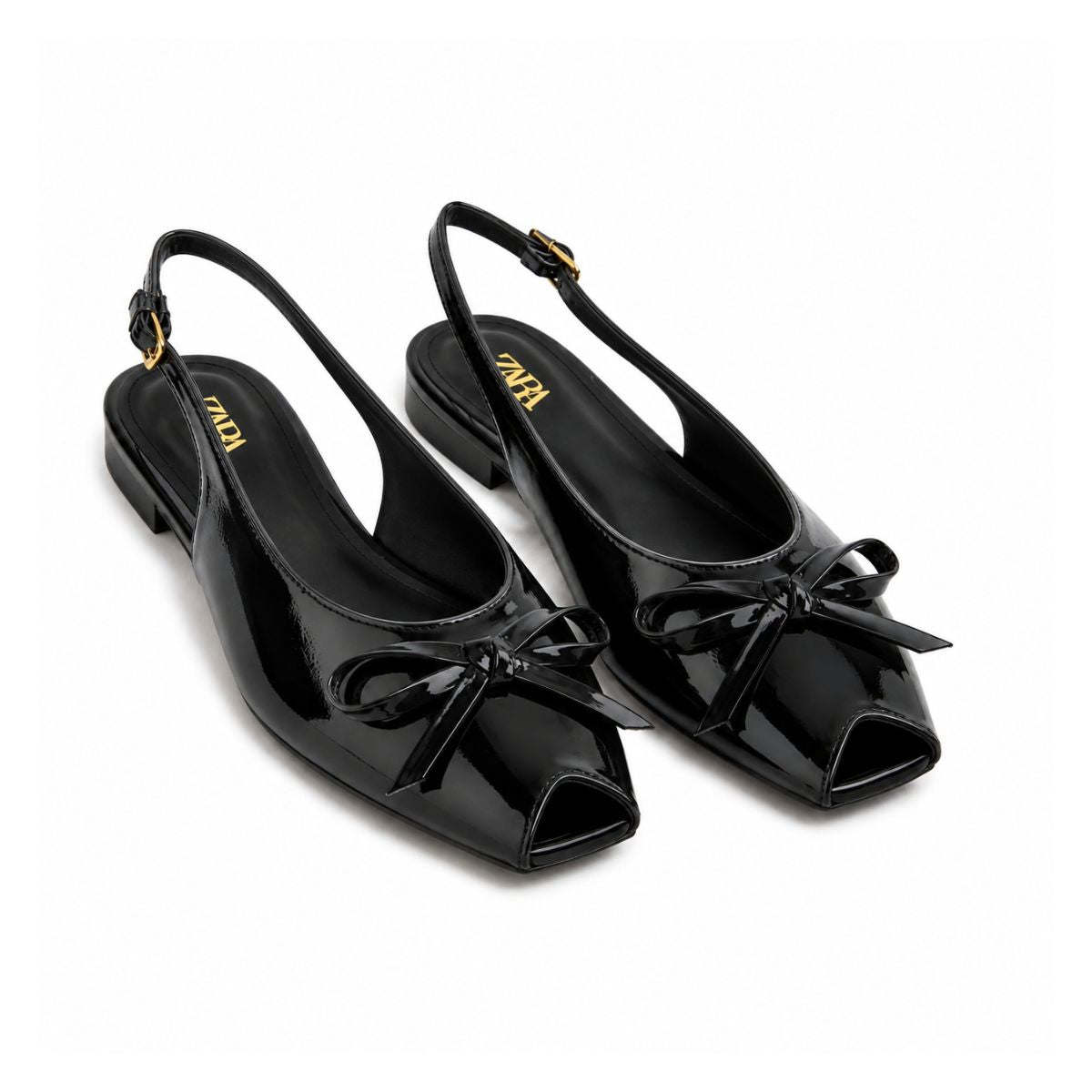 ZARA Slides2 Leather SANDALS Women 2612-117 - BLK