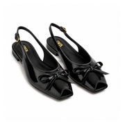ZARA Slides2 Leather SANDALS Women 2612-117 - BLK