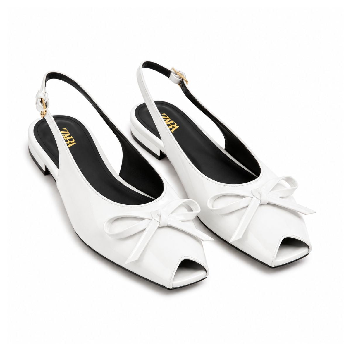 ZARA Slides2 Leather SANDALS Women 2612-116  - WHT
