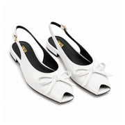 ZARA Slides2 Leather SANDALS Women 2612-116  - WHT