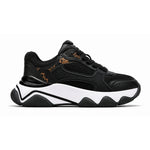 GUESS Mazzy Mixed Leather Sneakers Women - BLKWHT