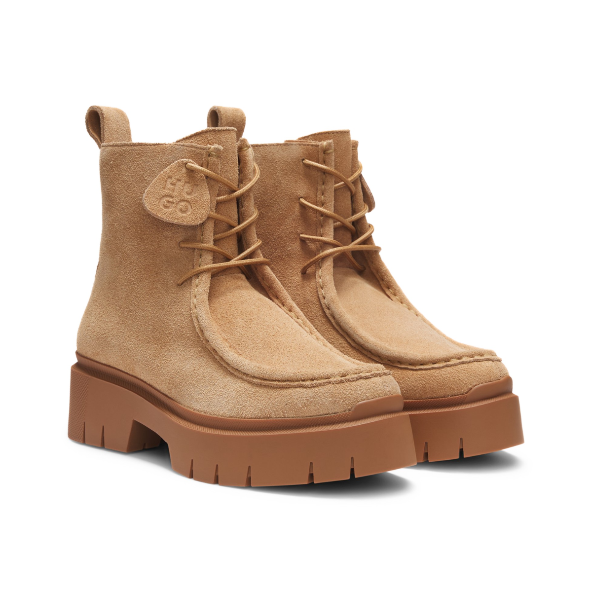HUGO BOSS Lace-up suede boots Women 50552723 - CML