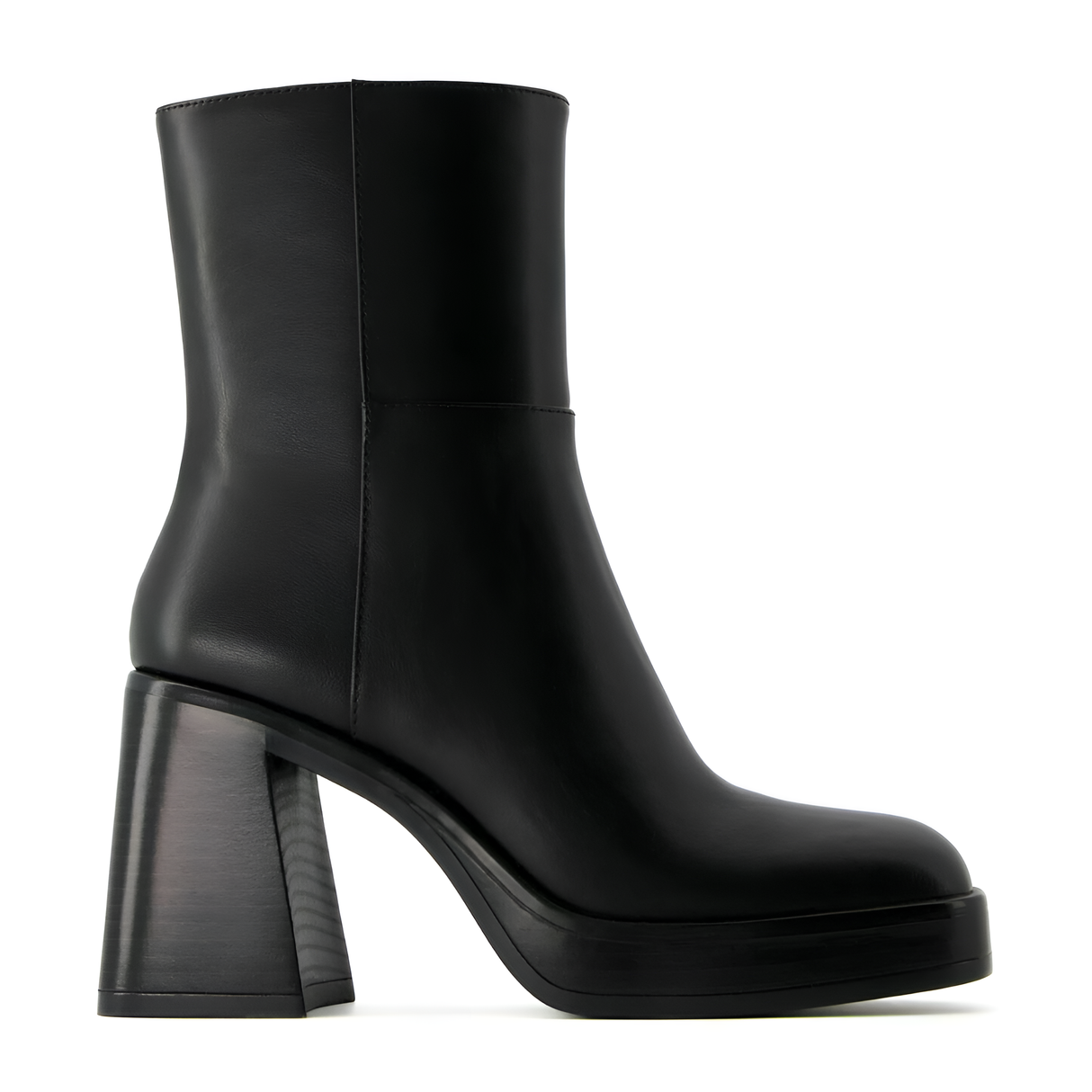 Bershka Block-Heel Platform Boots 1110-460-040-BLK