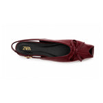 ZARA Slides2 Leather SANDALS Women 2612-115 - BUR