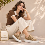 GUESS Jelexa Leather Sneakers Women - BEG