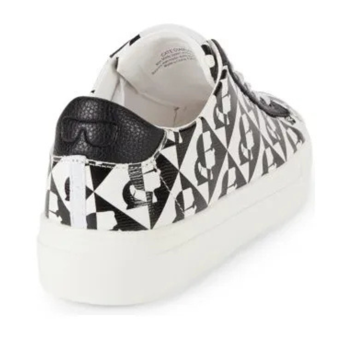 KARL LAGERFELD PARIS DIAMOND EMBOSESED LACE UP Sneakers Women - WHTBLK