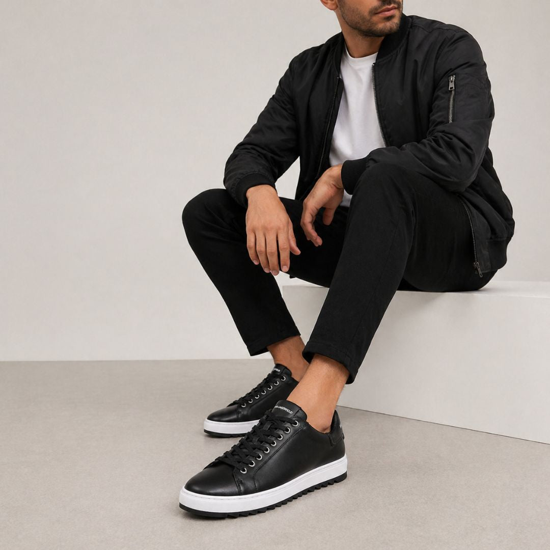 KARL LAGERFELD PARIS Mael Lace Up Sneakers Men - BLK