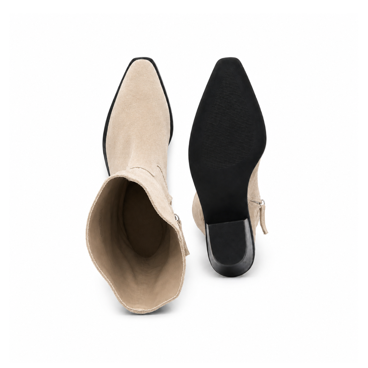 HUGO BOSS Cuban heel Suede boots Women 50557662 - BEG
