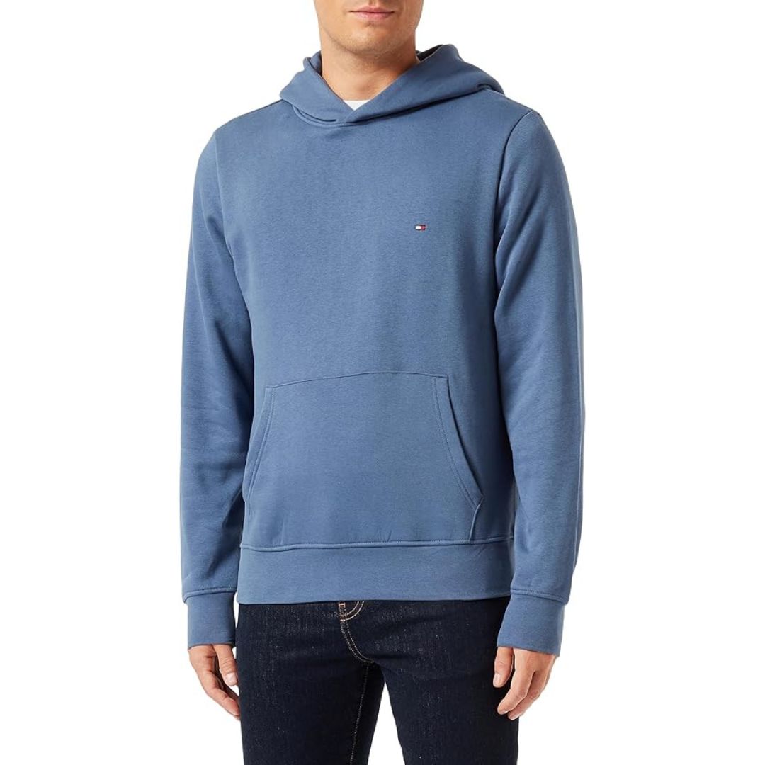 Tommy Hilfiger Flag Logo Hoody Men MW0MW34266-BLU