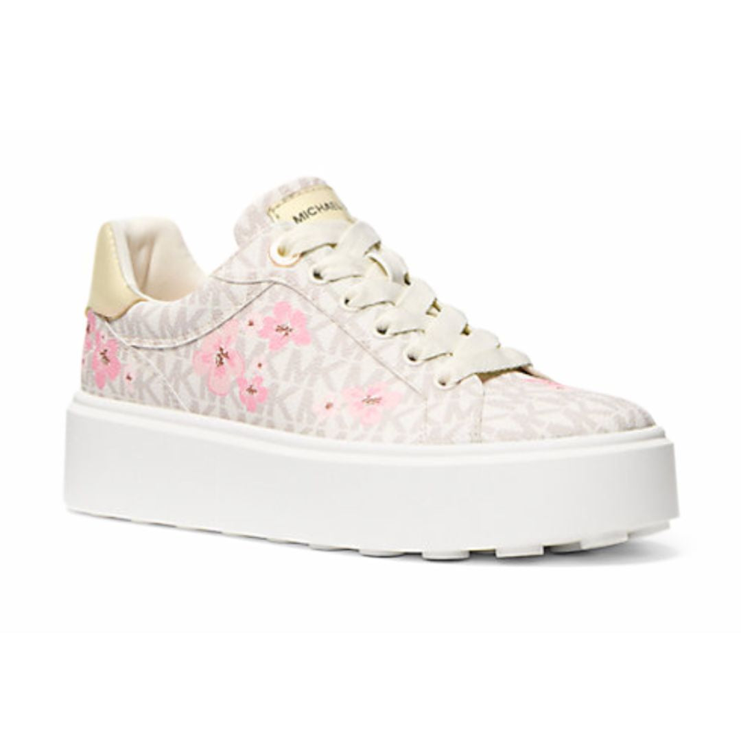 Michael Kors Romey Floral Signature Logo Platform Sneaker - CRM