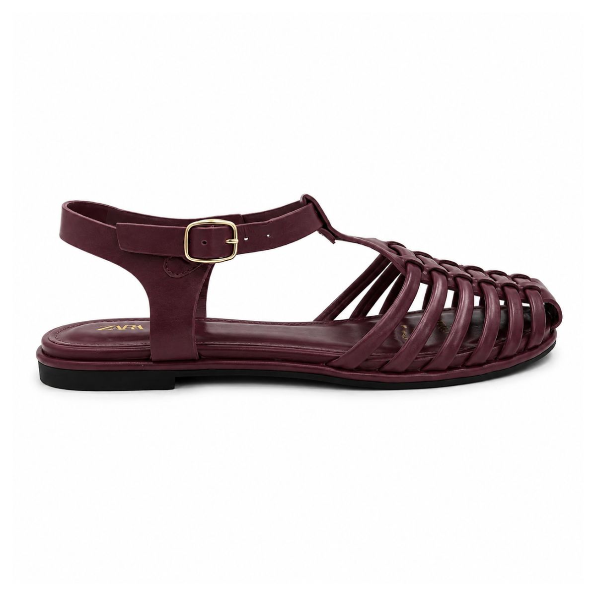 ZARA Braided Leather Sandals Women 1615-019 - BUR