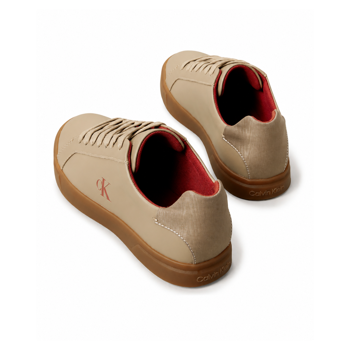 Calvin Klein Low PRO CUPS Leather Sneakers Women HW0HW02845 - BRN