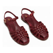 ZARA Braided Leather Sandals Women 1615-016 - BUR