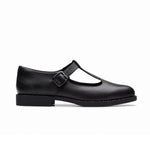 Clarks Tapa Hope Youth Black Leather Women  - BLK
