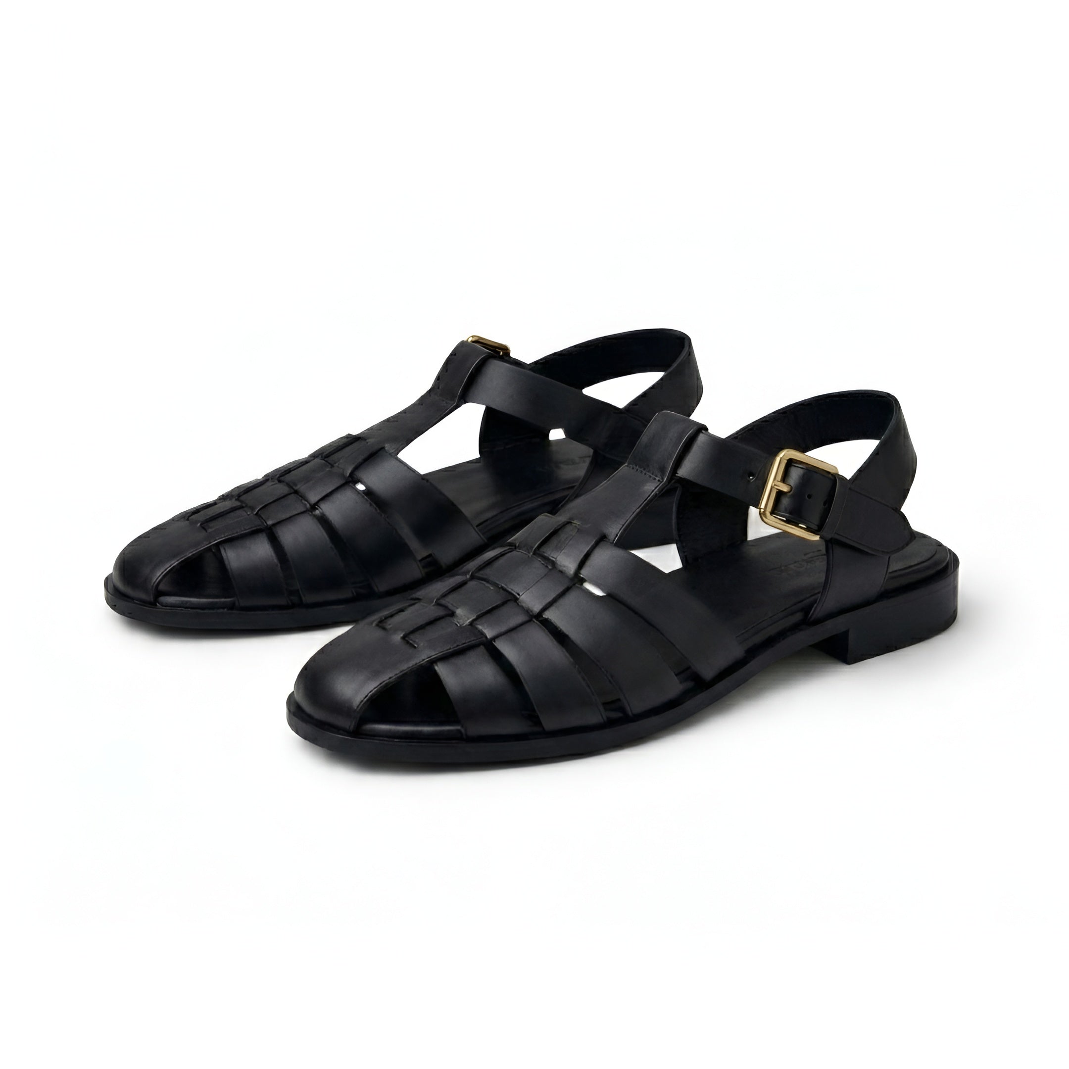 ZARA Flat Fisherman Sandals Women 2841-410-BLK