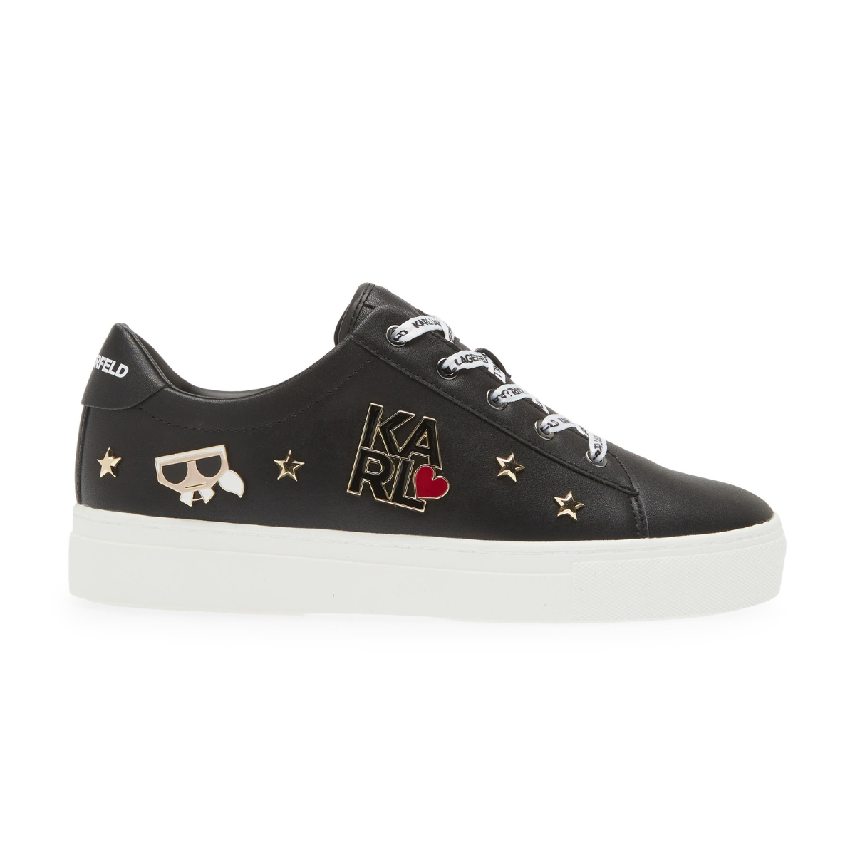 KARL LAGERFELD PARIS Cammy Embellished Logo Sneakers Women - BLK