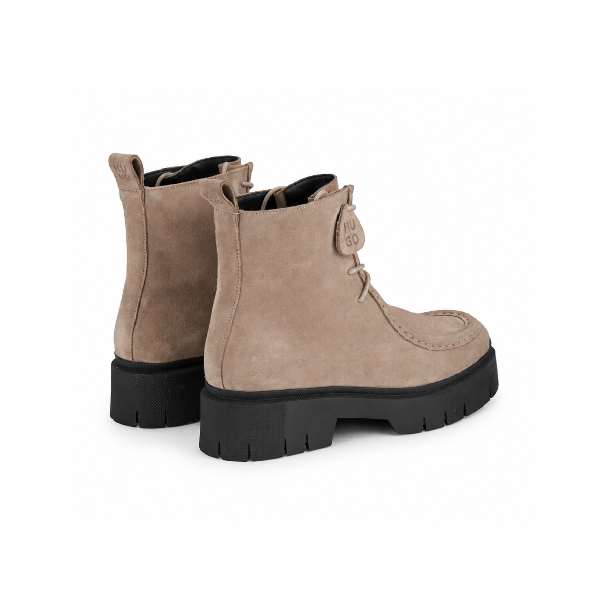 HUGO BOSS Lace-up suede boots Women 50552723 - BEG