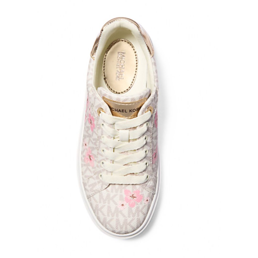 Michael Kors Romey Floral Signature Logo Platform Sneaker - CRM