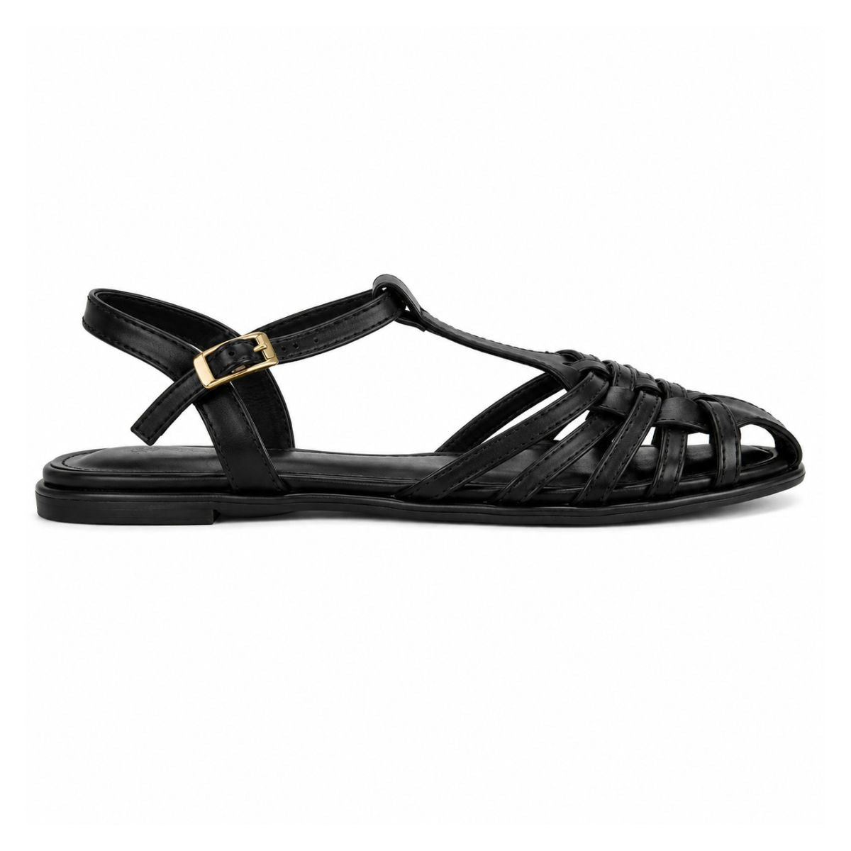 ZARA Braided Leather Sandals Women 1615-010- BLK