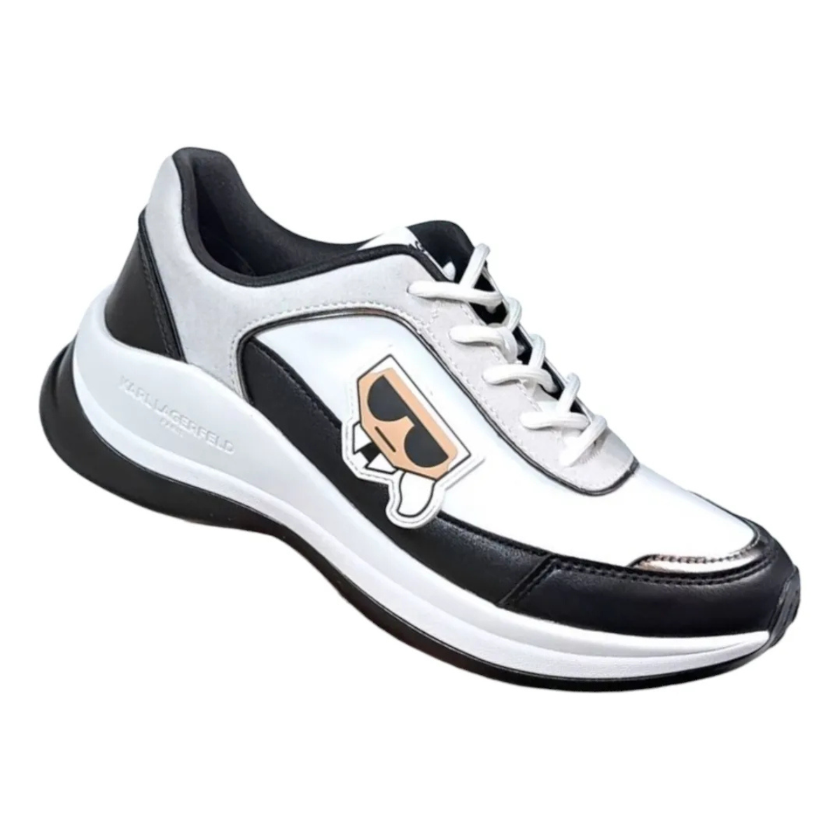 KARL LAGERFELD PARIS Coty Everyday Lace Up Sneakers Women - WHTGRY