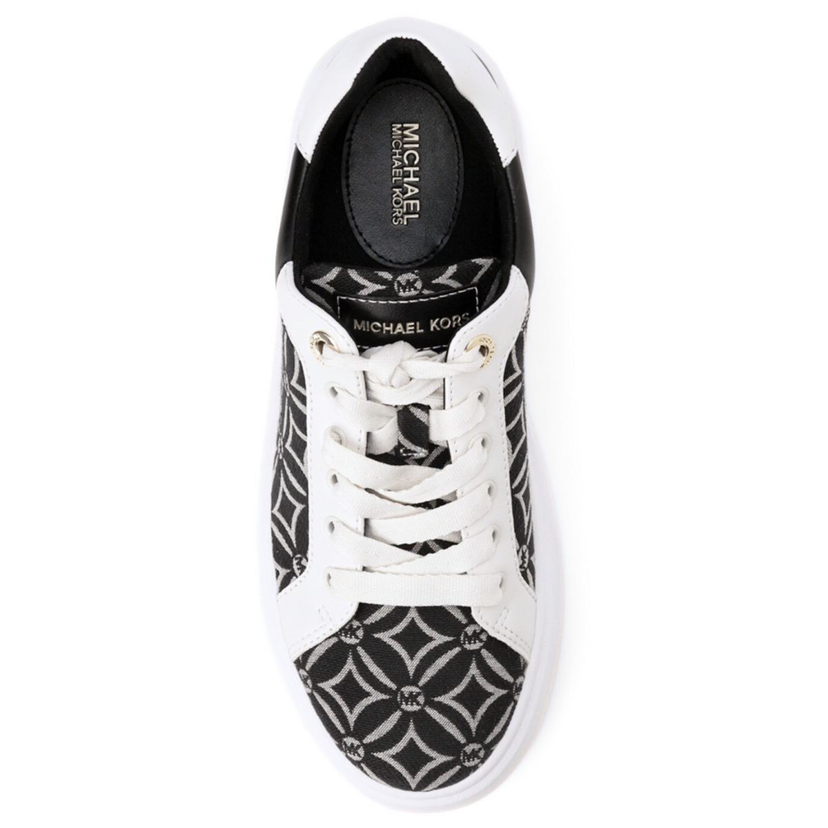 Michael Kors Romey Logo Jacquard Platform Sneaker - BLK