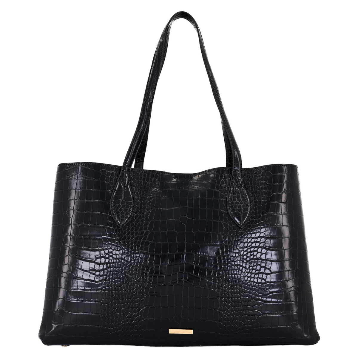 Anne Klein Brand Logo Tote2 Bag Handbag Women - BLK