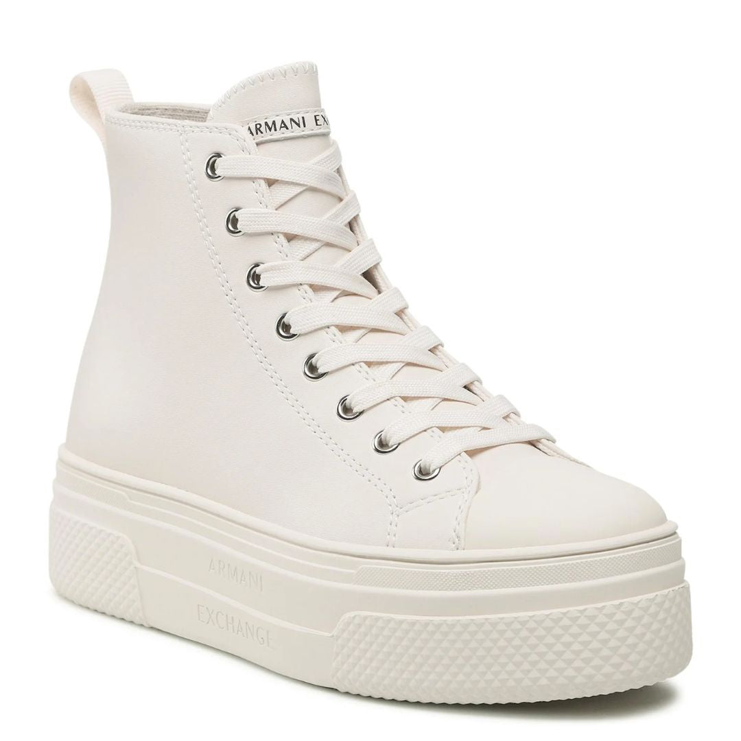 ARMANI EXCHANGE Lace-Up Boots Womens XDZ021-OFFWHT