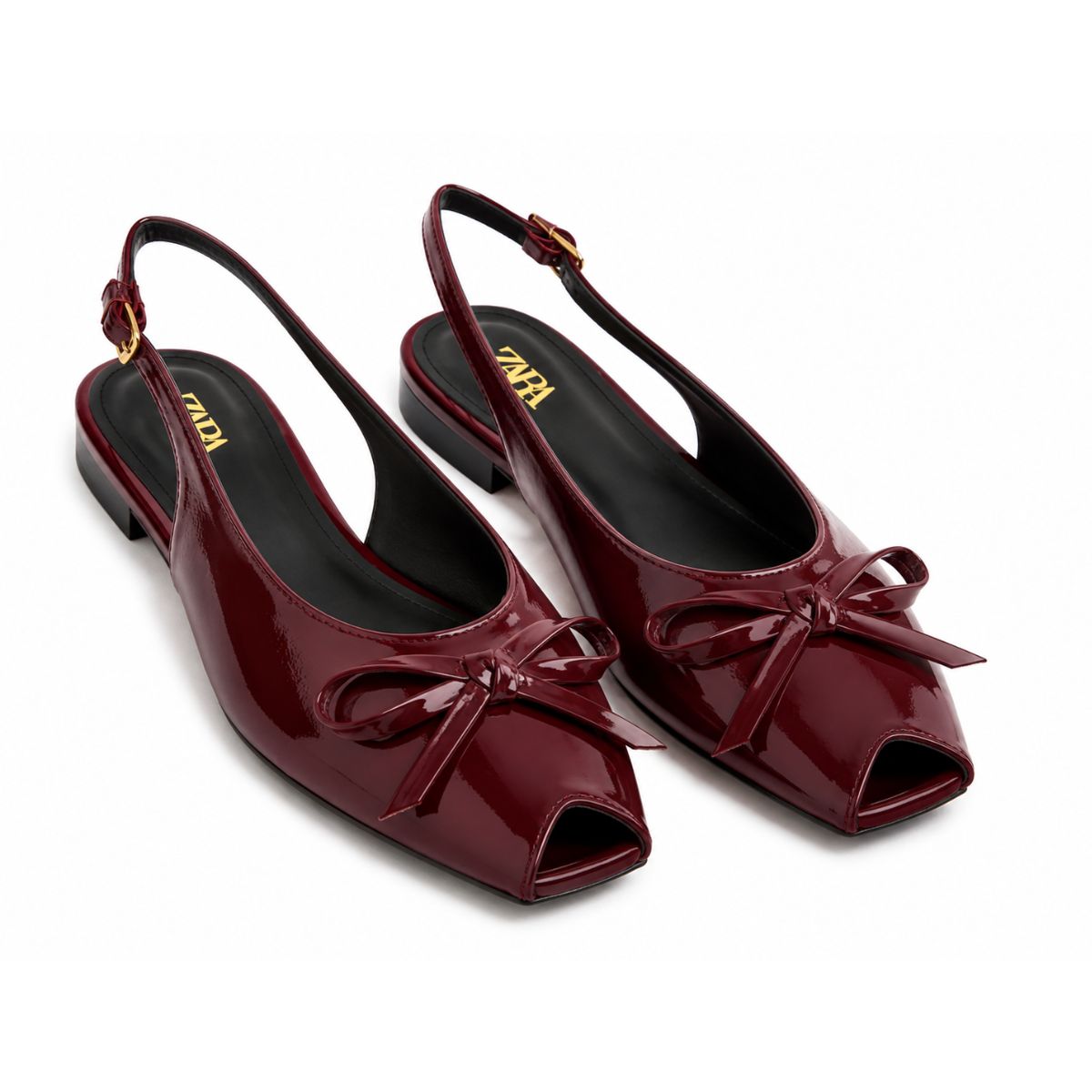 ZARA Slides2 Leather SANDALS Women 2612-115 - BUR