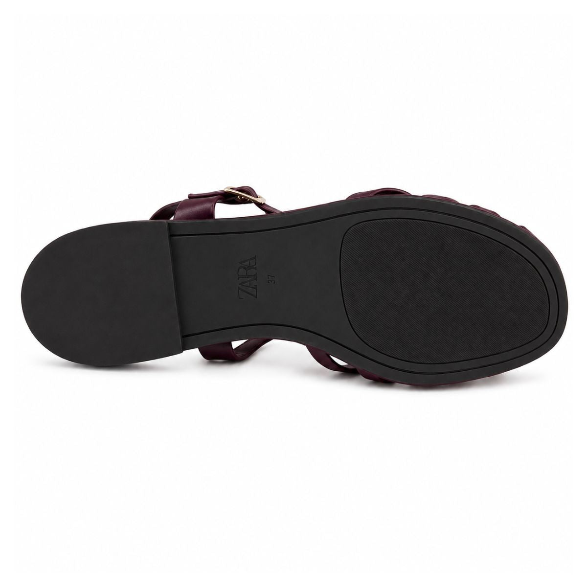 ZARA Braided Leather Sandals Women 1615-019 - BUR