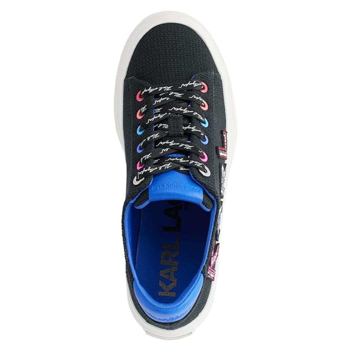 KARL LAGERFELD PARIS Gida Embellished Logo Sneakers Women -BLKBLU