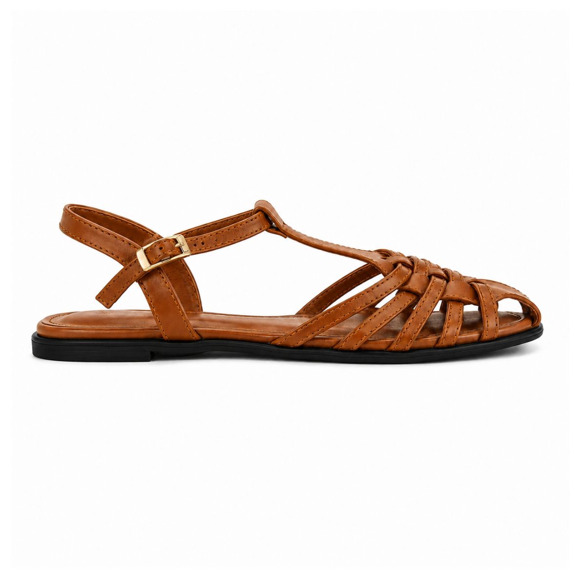 ZARA Braided Leather Sandals Women 1615-018 - TAN