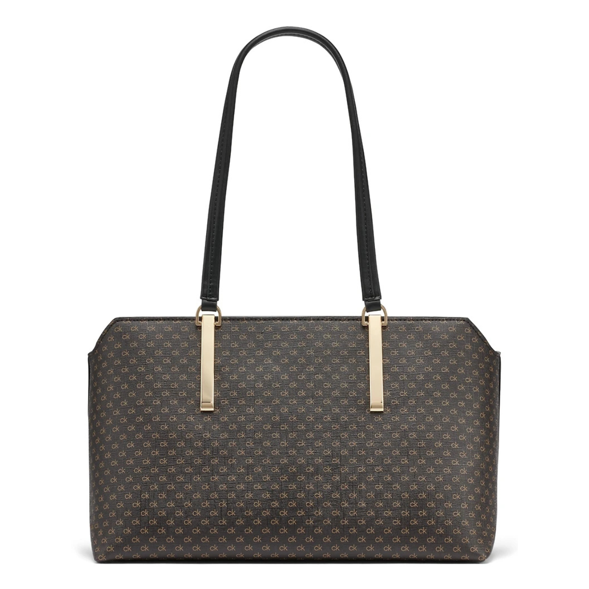 Calvin Klein Lori Top Zip Tote Handbag Women - BRN - Brown