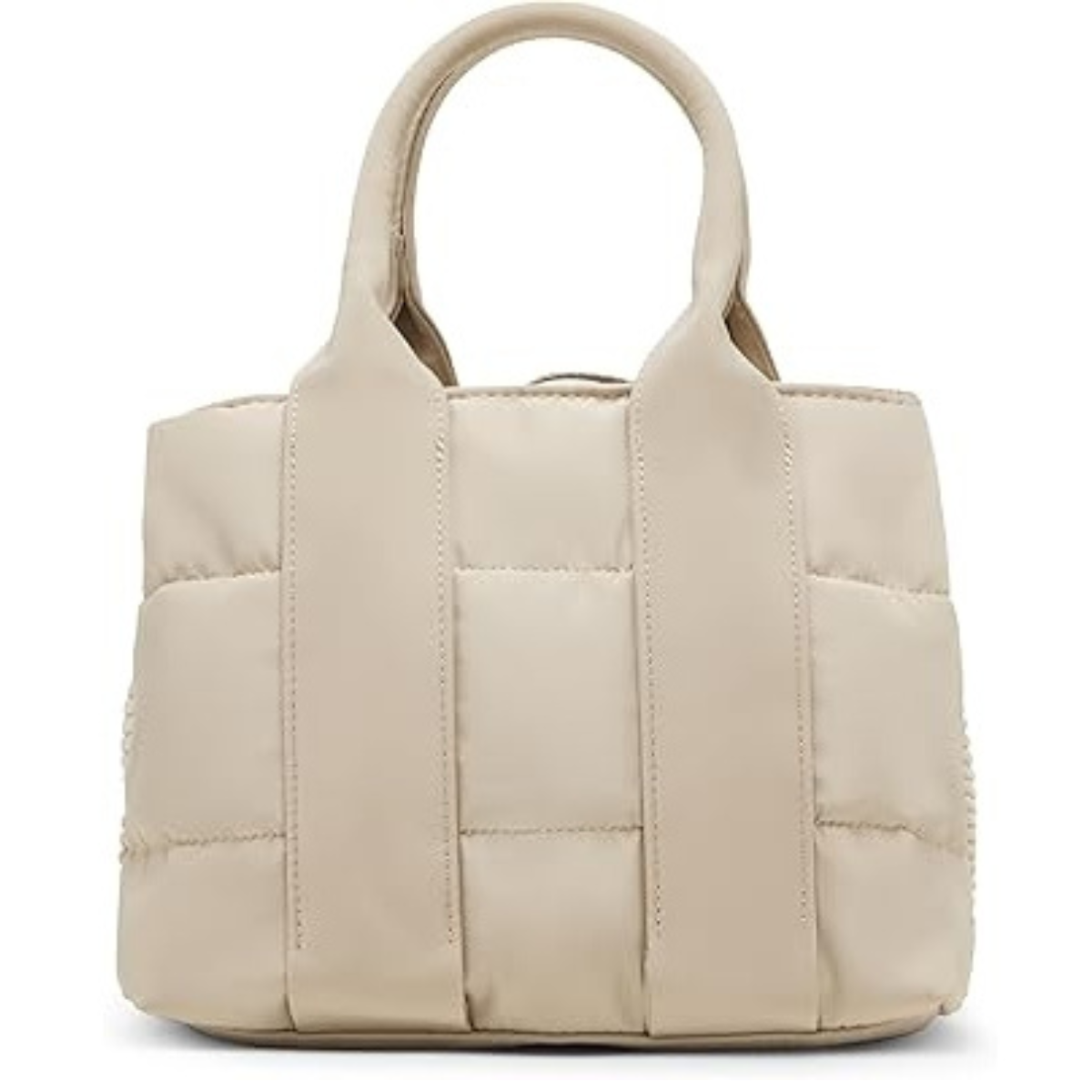 Steve Madden Bbando Quilted Nylon Satchel Shoulder Bag Women - BEG